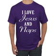 thumbnail image 1 of Wild Bobby I Love Jesus and Naps Inspirational/Christian Men Graphic Tee, Purple, 3X-Large, 1 of 5