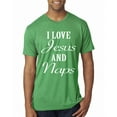 thumbnail image 1 of Wild Bobby, I Love Jesus and Naps Inspirational/Christian Men Premium Tri Blend Tee, Envy, XX-Large, 1 of 5