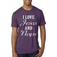 thumbnail image 1 of Wild Bobby I Love Jesus and Naps Inspirational/Christian Men Premium Tri Blend Tee, Vintage Purple, XX-Large, 1 of 5