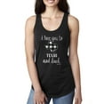 thumbnail image 1 of Wild Bobby, I Love You To Texas And Back Plaid Pop Culture Ladies Racerback Tank Top, Black, Small, 1 of 3