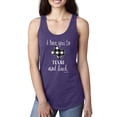 thumbnail image 1 of Wild Bobby, I Love You To Texas And Back Plaid Pop Culture Ladies Racerback Tank Top, Purple Rush, Large, 1 of 3