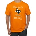 thumbnail image 1 of Wild Bobby, I Love You To Texas And Back Plaid Pop Culture Men's Graphic T-Shirt, Orange, Medium, 1 of 3