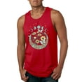 thumbnail image 1 of Wild Bobby I Only Told The Moon, Moon Phases Daisies and Butterflies Vintage Men Tank Top, Red, XX-Large, 1 of 6