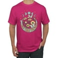 thumbnail image 1 of Wild Bobby I Only Told The Moon, Moon Phases Daisies and Butterflies Vintage Men Tee, Fuschia, Small, 1 of 6