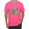 thumbnail image 1 of Wild Bobby I Only Told The Moon, Moon Phases Daisies and Butterflies Vintage Men Tee, Neon Pink, Medium, 1 of 6