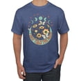 thumbnail image 1 of Wild Bobby I Only Told The Moon, Moon Phases Daisies and Butterflies Vintage Men Tee, Vintage Heather Blue, Medium, 1 of 6