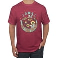 thumbnail image 1 of Wild Bobby I Only Told The Moon, Moon Phases Daisies and Butterflies Vintage Men Tee, Vintage Heather Red, 4X-Large, 1 of 6