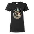 thumbnail image 1 of Wild Bobby I Only Told The Moon, Moon Phases Daisies and Butterflies Vintage Women Graphic Tee, Black, Small, 1 of 6