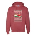 thumbnail image 1 of Wild Bobby, I Run on Coffee and Christmas Cheer Ugly Christmas Sweater Unisex Graphic Hoodie Sweatshirt, Vintage Heather Red, 3X-Large, 1 of 6