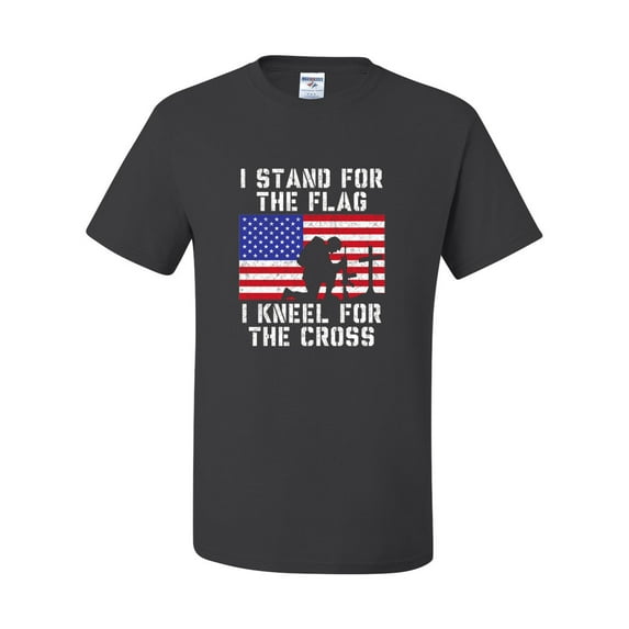 Wild Bobby I Stand for The Flag I Kneel for The Cross Men Tee