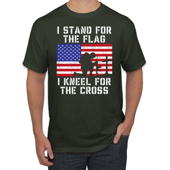 Wild Bobby I Stand for The Flag I Kneel for The Cross Men Tee