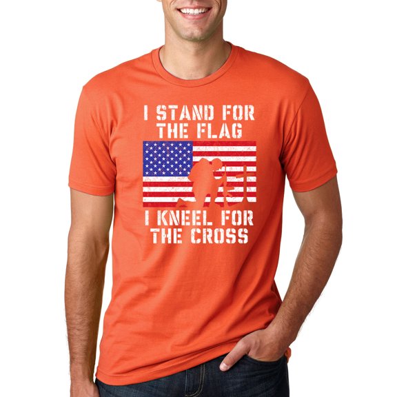 Wild Bobby I Stand for The Flag I Kneel for The Cross Men Tee