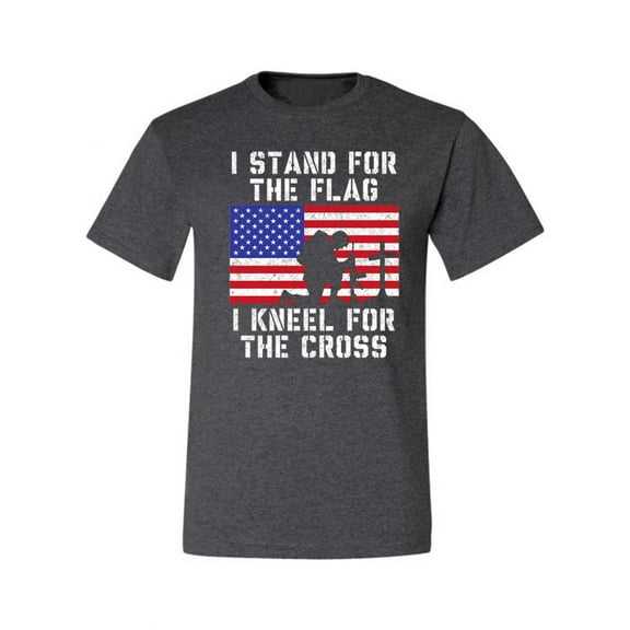 Wild Bobby I Stand for The Flag I Kneel for The Cross Men Tee