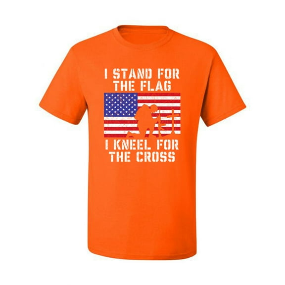 Wild Bobby I Stand for The Flag I Kneel for The Cross Men Tee