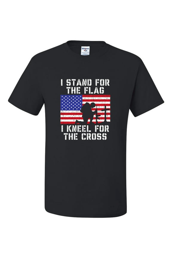 I Stand for The Flag I Kneel for The Cross Men Tee