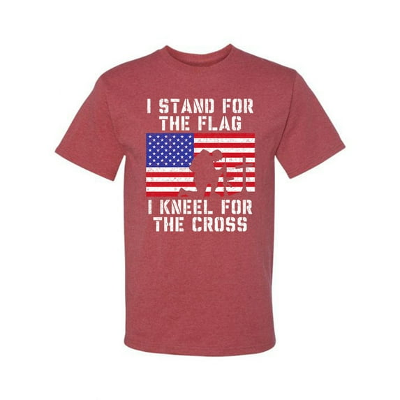 Wild Bobby I Stand for The Flag I Kneel for The Cross Men Tee