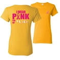 thumbnail image 1 of Wild Bobby, I Wear Pink For My Wife, Breast Cancer Awareness, Front and Back Women Graphic Tees, Gold, X-Large, 1 of 4