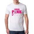 thumbnail image 1 of Wild Bobby, I Wear Pink for My Aunt Survivor Awareness Mens Premium Tri Blend T-Shirt, Heather White, Small, 1 of 3