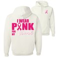 thumbnail image 1 of Wild Bobby, I Wear Pink for My Friends Survivor, Breast Cancer Awareness, Front and Back Unisex Graphic Hoodie Sweatshirt, White, 3X-Large, 1 of 4