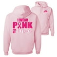 thumbnail image 1 of Wild Bobby, I Wear Pink for My Mom Survivor, Breast Cancer Awareness, Front and Back Unisex Graphic Hoodie Sweatshirt, Light Pink, Large, 1 of 4