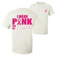 thumbnail image 1 of Wild Bobby, I Wear Pink for My Sister Survivor, Breast Cancer Awareness, Front and Back Men Graphic Tee, White, 5X-Large, 1 of 4