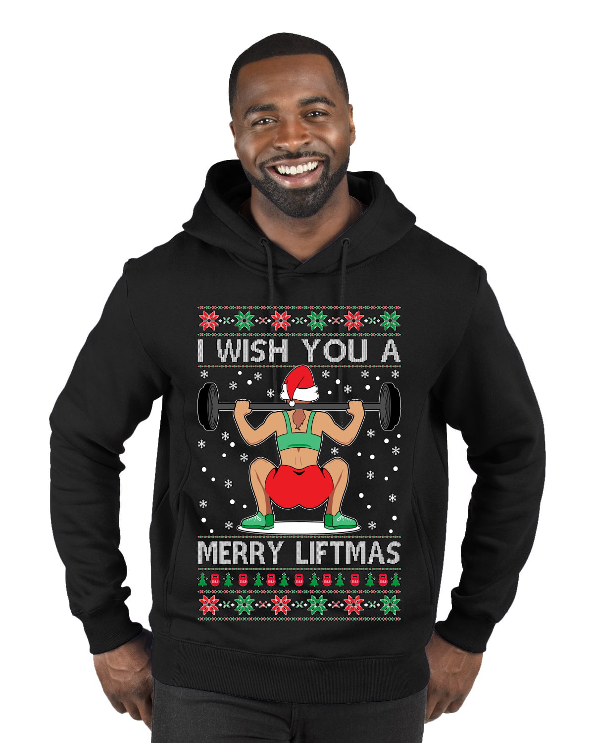 Ugly Christmas Sweater Lifting Water Bottle