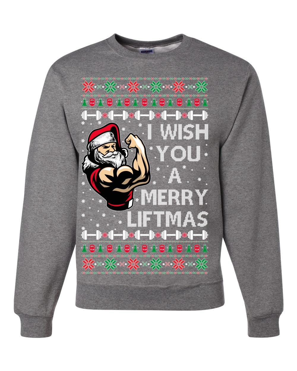 Wild Bobby I Wish You a Merry Liftmas Funny Swole Santa Claus Gym