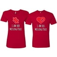 thumbnail image 1 of Wild Bobby, I am Her Missing Piece I am His Missing Piece His and Hers Matching Couples T shirts, Red, Mens M-Womens 3XL, 1 of 3