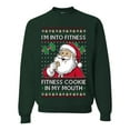 thumbnail image 1 of Wild Bobby I'm Into Fitness Cookie In My Mouth Santa Unisex Sweater | Holiday Crewneck Sweatshirt, 1 of 5