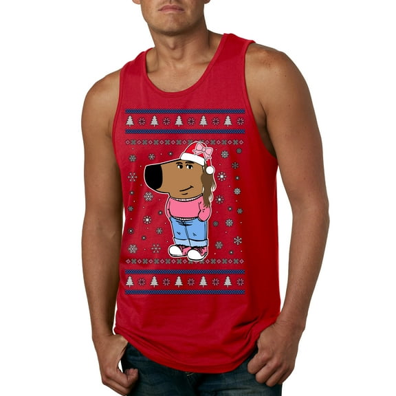 Wild Bobby I'm Just a Chill Girl My New Character, Santa Dog Viral Meme Coin CHILLGUY Funny Internet Memes Men Tank Top
