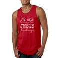 thumbnail image 1 of Wild Bobby, I'm Only Talking to Jesus Today Inspirational/Christian Men Graphic Tank Top, Red, Medium, 1 of 6
