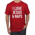thumbnail image 1 of Wild Bobby, I'm Only Talking to Jesus Today Inspirational/Christian Men Graphic Tee, Red, XX-Large, 1 of 6