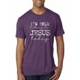 thumbnail image 1 of Wild Bobby, I'm Only Talking to Jesus Today Inspirational/Christian Men Premium Tri Blend Tee, Vintage Purple, X-Large, 1 of 6