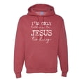 thumbnail image 1 of Wild Bobby, I'm Only Talking to Jesus Today Inspirational/Christian Unisex Graphic Hoodie Sweatshirt, Vintage Heather Red, Small, 1 of 6