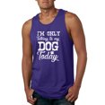 thumbnail image 1 of Wild Bobby I'm Only Talking to My Dog Today Dog Lover Men Graphic Tank Top, Purple, 3X-Large, 1 of 5