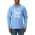 thumbnail image 1 of Wild Bobby I'm Only Talking to My Dog Today Dog Lover Men Long Sleeve Shirt, Light Blue, Large, 1 of 5