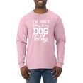 thumbnail image 1 of Wild Bobby I'm Only Talking to My Dog Today Dog Lover Men Long Sleeve Shirt, Light Pink, XX-Large, 1 of 5