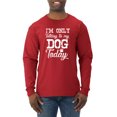thumbnail image 1 of Wild Bobby I'm Only Talking to My Dog Today Dog Lover Men Long Sleeve Shirt, Red, 3X-Large, 1 of 5