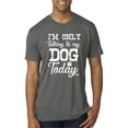 thumbnail image 1 of Wild Bobby I'm Only Talking to My Dog Today Dog Lover Men Premium Tri Blend Tee, Dark Heather, Medium, 1 of 5