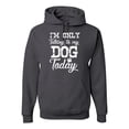 thumbnail image 1 of Wild Bobby I'm Only Talking to My Dog Today Dog Lover Unisex Graphic Hoodie Sweatshirt, Charcoal, Small, 1 of 5