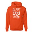 thumbnail image 1 of Wild Bobby I'm Only Talking to My Dog Today Dog Lover Unisex Graphic Hoodie Sweatshirt, Orange, X-Large, 1 of 5