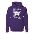 thumbnail image 1 of Wild Bobby I'm Only Talking to My Dog Today Dog Lover Unisex Graphic Hoodie Sweatshirt, Purple, 3X-Large, 1 of 5