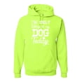 thumbnail image 1 of Wild Bobby I'm Only Talking to My Dog Today Dog Lover Unisex Graphic Hoodie Sweatshirt, Safety Green, Small, 1 of 5