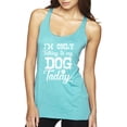 thumbnail image 1 of Wild Bobby I'm Only Talking to My Dog Today Dog Lover Women Tri-Blend Racerback Tank Top, Tahiti Blue, Small, 1 of 5