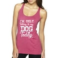 thumbnail image 1 of Wild Bobby I'm Only Talking to My Dog Today Dog Lover Women Tri-Blend Racerback Tank Top, Vintage Pink, Medium, 1 of 5