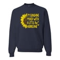 thumbnail image 1 of Wild Bobby, I'm Sunshine Mixed With A Little Hurricane , Inspirational/Christian, Unisex Crewneck Graphic Sweatshirt, Navy, Small, 1 of 5