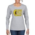 thumbnail image 1 of Wild Bobby, I'm Sunshine Mixed With A Little Hurricane , Inspirational/Christian, Women Graphic Long Sleeve Tee, Heather Grey, Small, 1 of 5