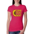 thumbnail image 1 of Wild Bobby, I'm Sunshine Mixed With A Little Hurricane , Inspirational/Christian, Women Slim Fit Junior Tee, Raspberry, Small, 1 of 5