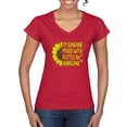 thumbnail image 1 of Wild Bobby, I'm Sunshine Mixed With A Little Hurricane , Inspirational/Christian, Women Standard V-Neck Tee, Red, Small, 1 of 5