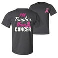 thumbnail image 1 of Wild Bobby, I'm Tougher Than Cancer, Breast Cancer Awareness, Front and Back Men Graphic Tee, Heather Black, X-Large, 1 of 4